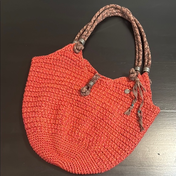 Sakroots Crochet Bucket Bag - Burnt Orange - Picture 1 of 8